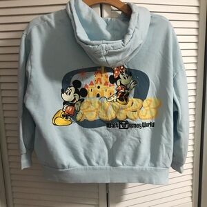 Disney Adult Light Blue Mickey and Minnie Hoodie XL